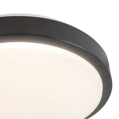 Kuzco Yanis 12" Black Dimmable LED Flush Mount, Black