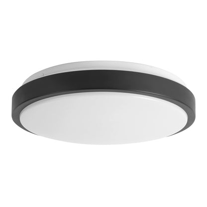 Kuzco Yanis 16" Black Dimmable LED Flush Mount, Black