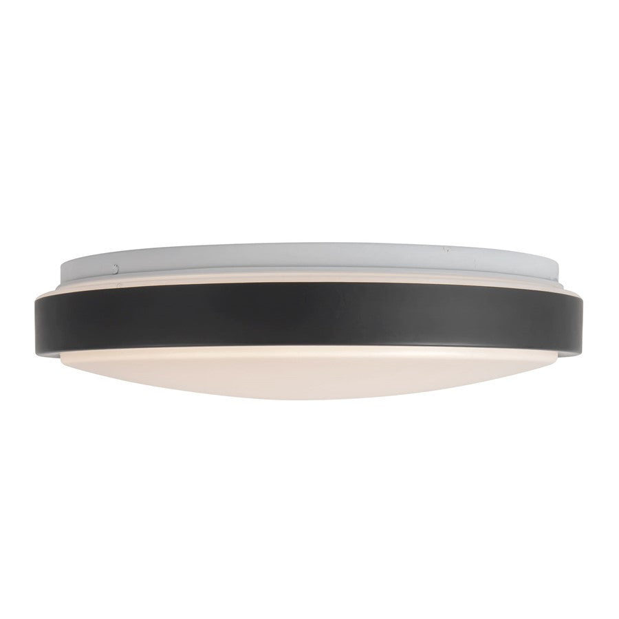 Kuzco Yanis 16" Black Dimmable LED Flush Mount, Black