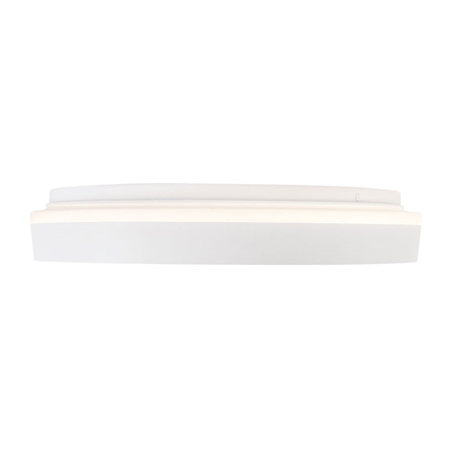 Kuzco Beanie 15" Wht Dimmable LED Flush Mount, White