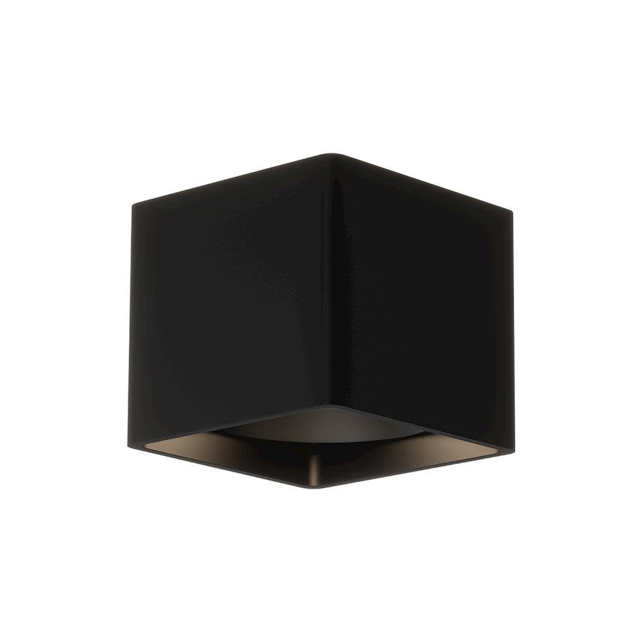 Kuzco Falco LED Flush Mount, Black/Clear Acrylic Multi-Faceted Lens - FM10705-BK