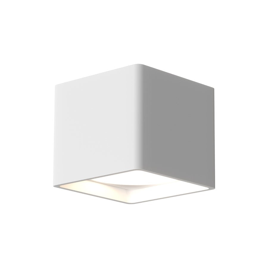 Kuzco Falco 5" LED Flush Mount, White/Clear Multi-Faceted Lens - FM10705-WH-UNV