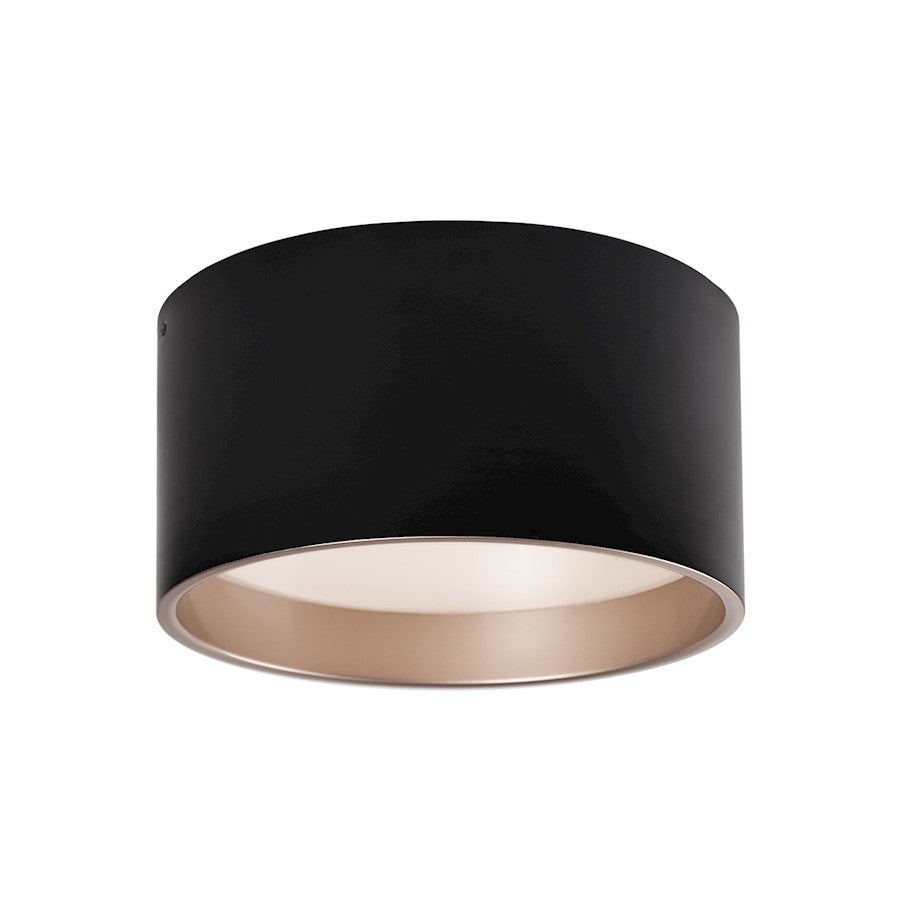 Kuzco Mousinni 14" LED Flush Mount, Black/White Acrylic Diffuser - FM11414-BK