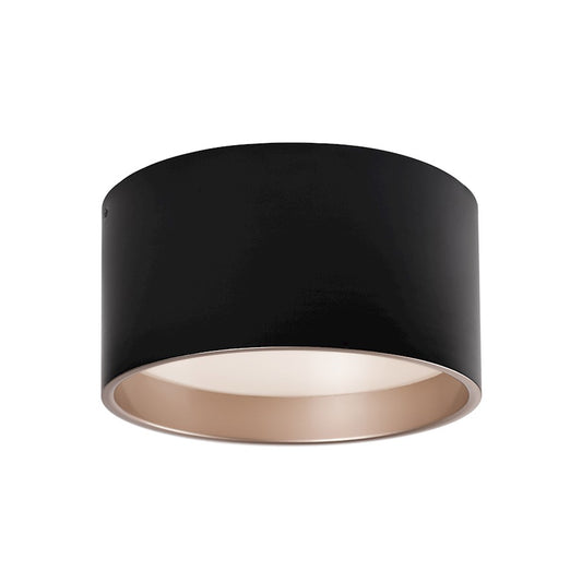 Kuzco Mousinni 14" LED Flush Mount, Black/White Acrylic Diffuser - FM11414-BK