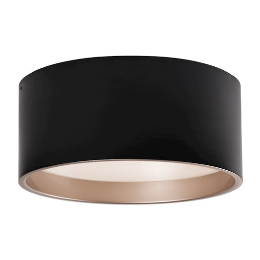 Kuzco Mousinni 18" LED Flush Mount, Black/White Acrylic Diffuser - FM11418-BK