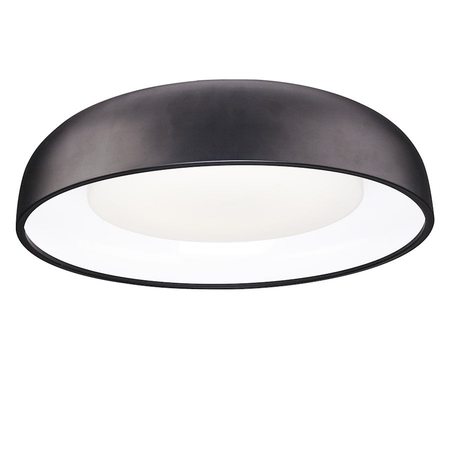 Kuzco Beacon 24" LED Flush Mount, Black/Opal - FM13124-BK