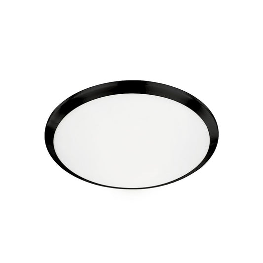 Kuzco Malta 12" LED Flush Mount, Black/Opal - FM1512-BK