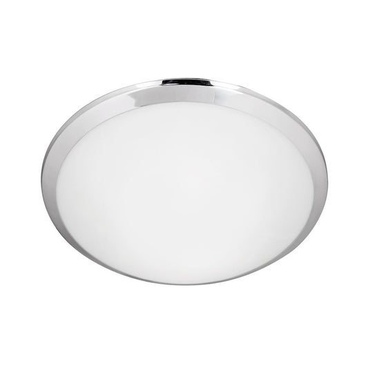 Kuzco Malta 12" LED Flush Mount, Chrome/Opal - FM1512-CH