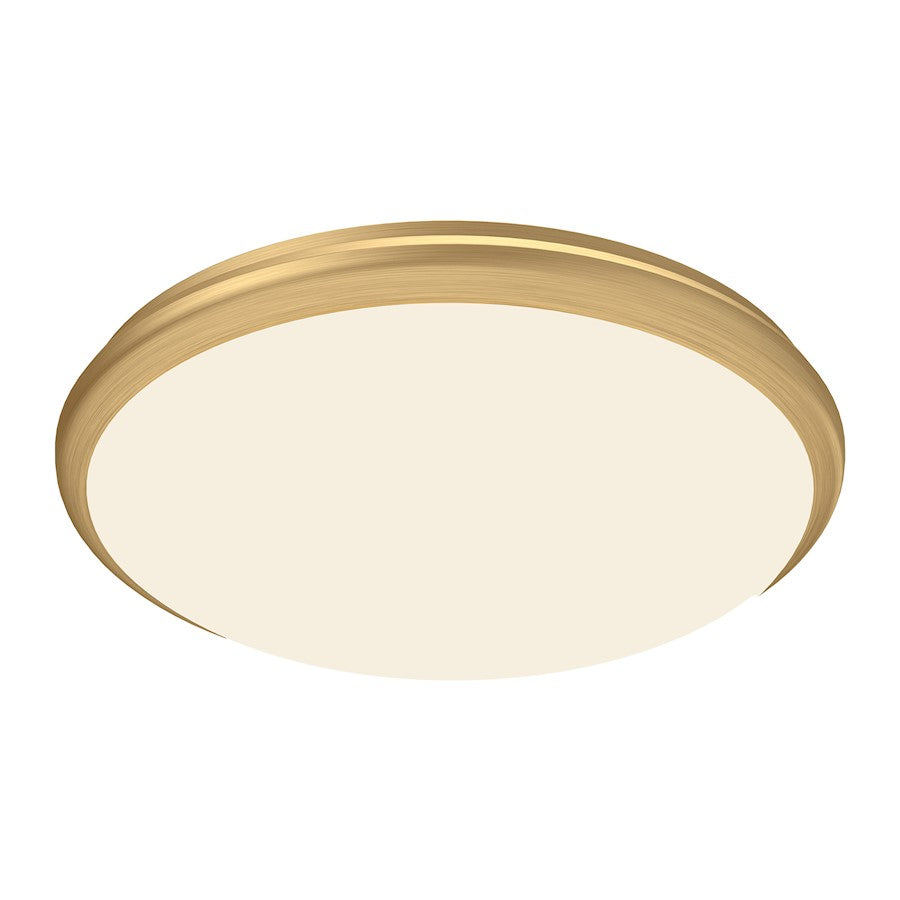 Kuzco Malta 15" LED Flush Mount, Brushed Gold/Opal - FM1515-BG