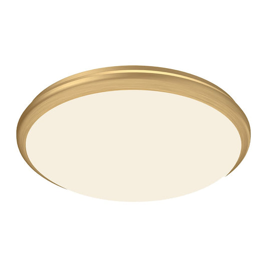 Kuzco Malta 15" LED Flush Mount, Brushed Gold/Opal - FM1515-BG