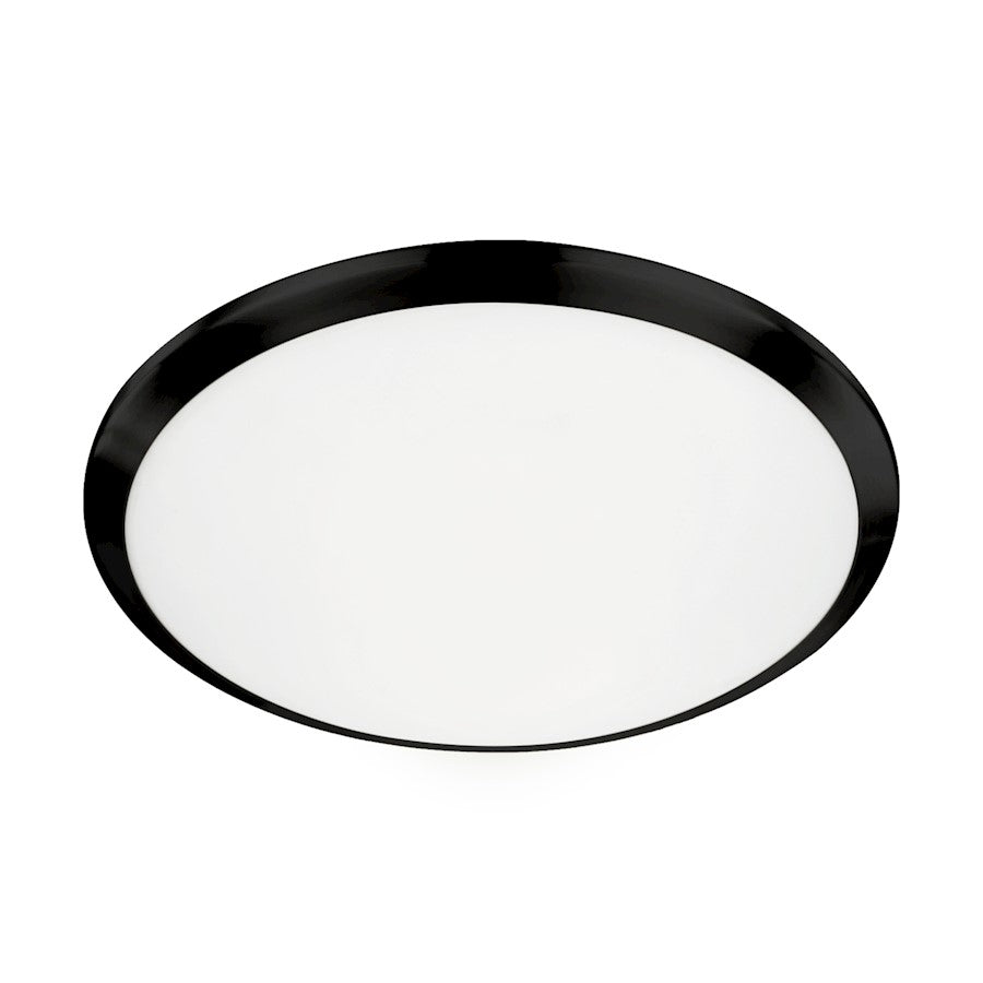 Kuzco Malta 15" LED Flush Mount, Black/Opal - FM1515-BK