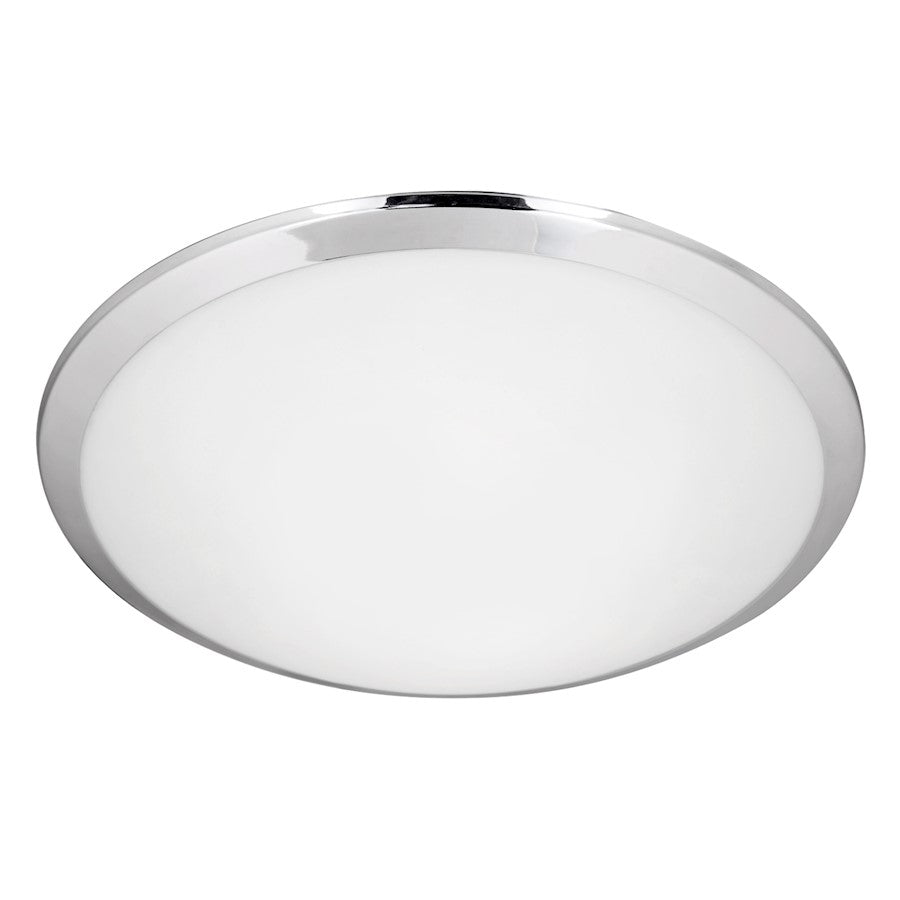 Kuzco Malta 15" LED Flush Mount, Chrome/Opal - FM1515-CH