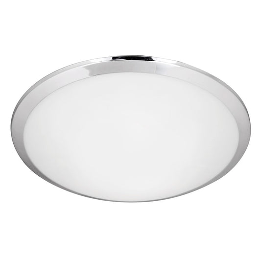 Kuzco Malta 15" LED Flush Mount, Chrome/Opal - FM1515-CH