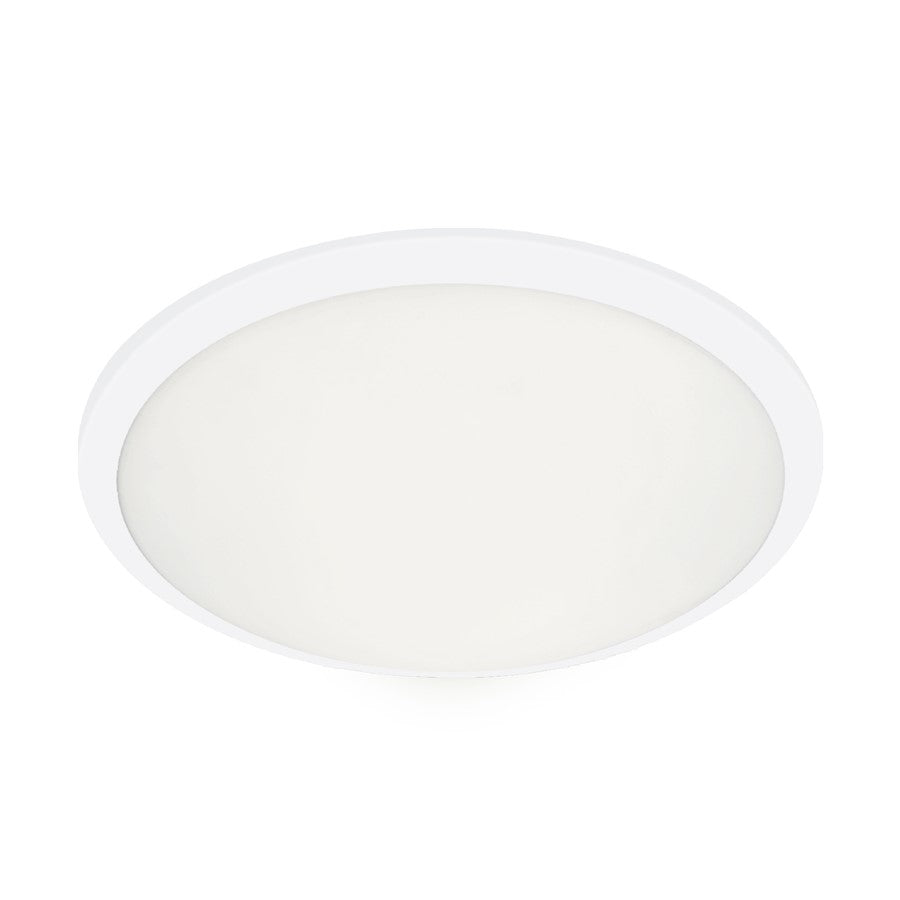 Kuzco Malta 15" LED Flush Mount, White/Opal Glass Shade - FM1515-WH-5CCT