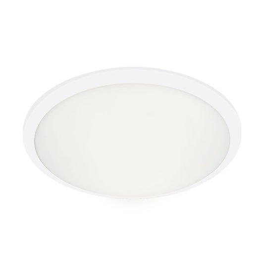 Kuzco Malta 15" LED Flush Mount, White/Opal Glass Shade - FM1515-WH-5CCT