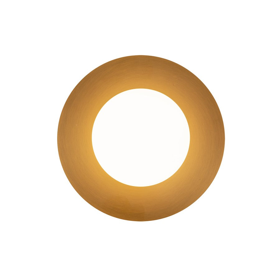 Kuzco Elixir 6" LED Flush Mount, Brushed Gold/Steel Shade