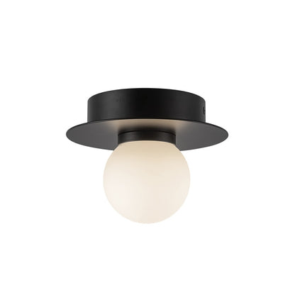 Kuzco Elixir 6" LED Flush Mount, Black/Steel Shade - FM15506-BK-UNV