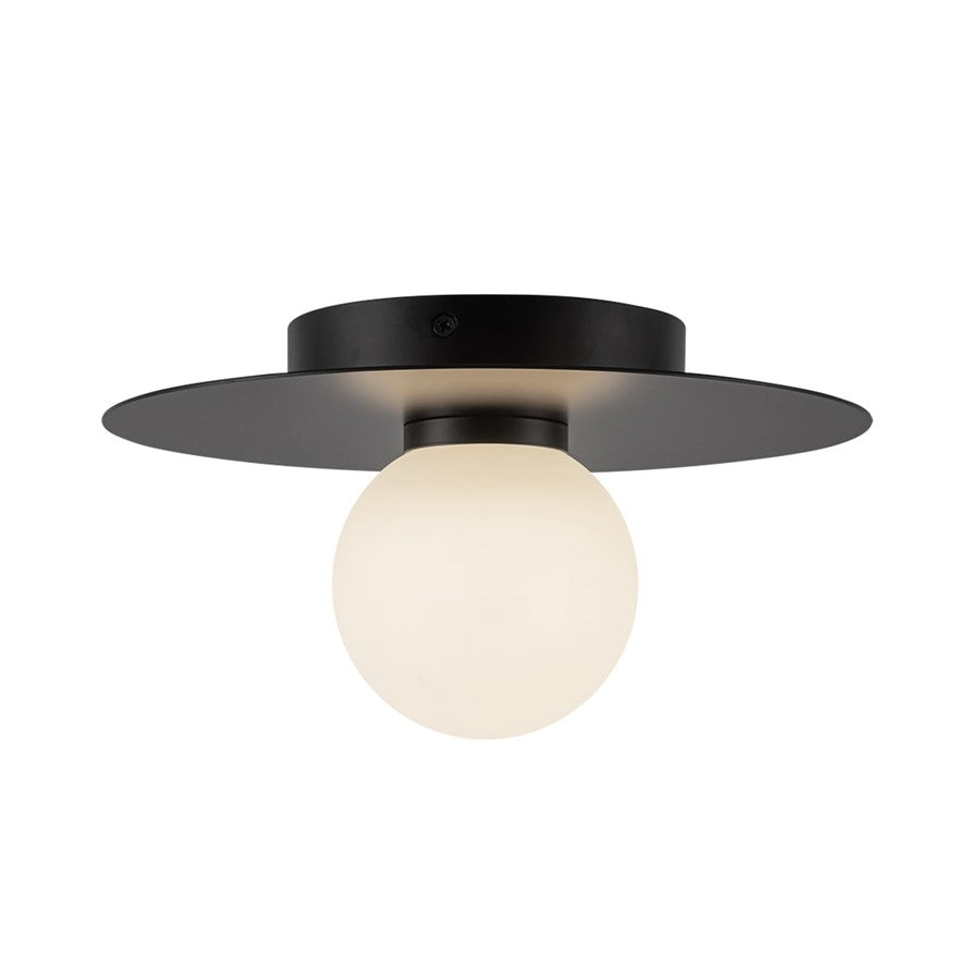 Kuzco Elixir 10" LED Flush Mount, Black/Steel Shade - FM15510-BK-UNV