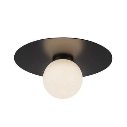 Kuzco Elixir 10" LED Flush Mount, Black/Steel Shade