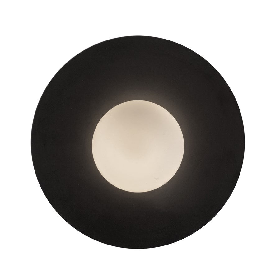 Kuzco Elixir 10" LED Flush Mount, Black/Steel Shade