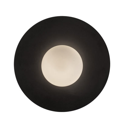 Kuzco Elixir 10" LED Flush Mount, Black/Steel Shade