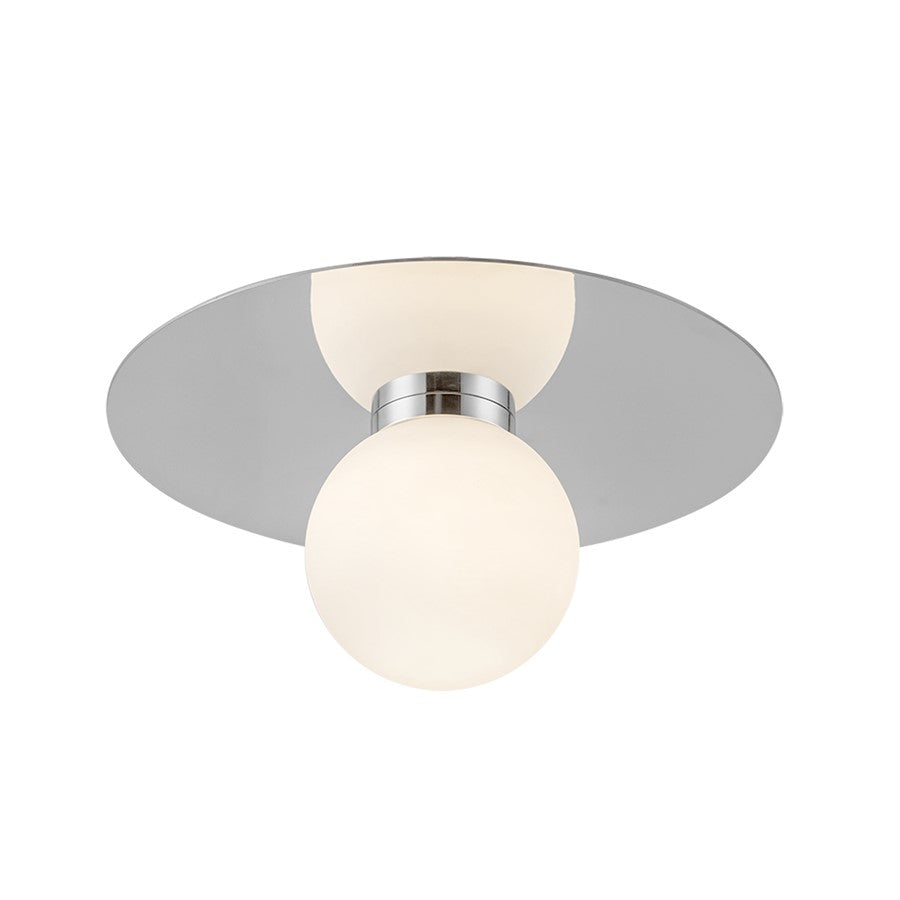 Kuzco Elixir 10" LED Flush Mount, Chrome/Steel Shade