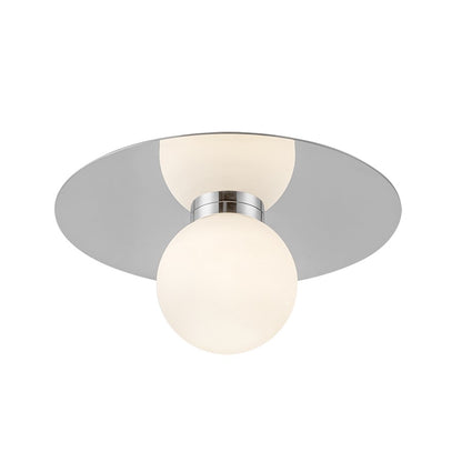 Kuzco Elixir 10" LED Flush Mount, Chrome/Steel Shade