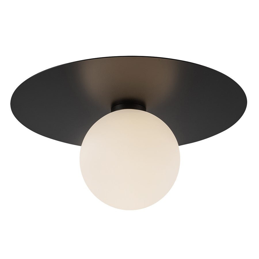 Kuzco Elixir 14" LED Flush Mount, Black/Steel Shade