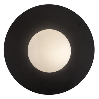 Kuzco Elixir 14" LED Flush Mount, Black/Steel Shade