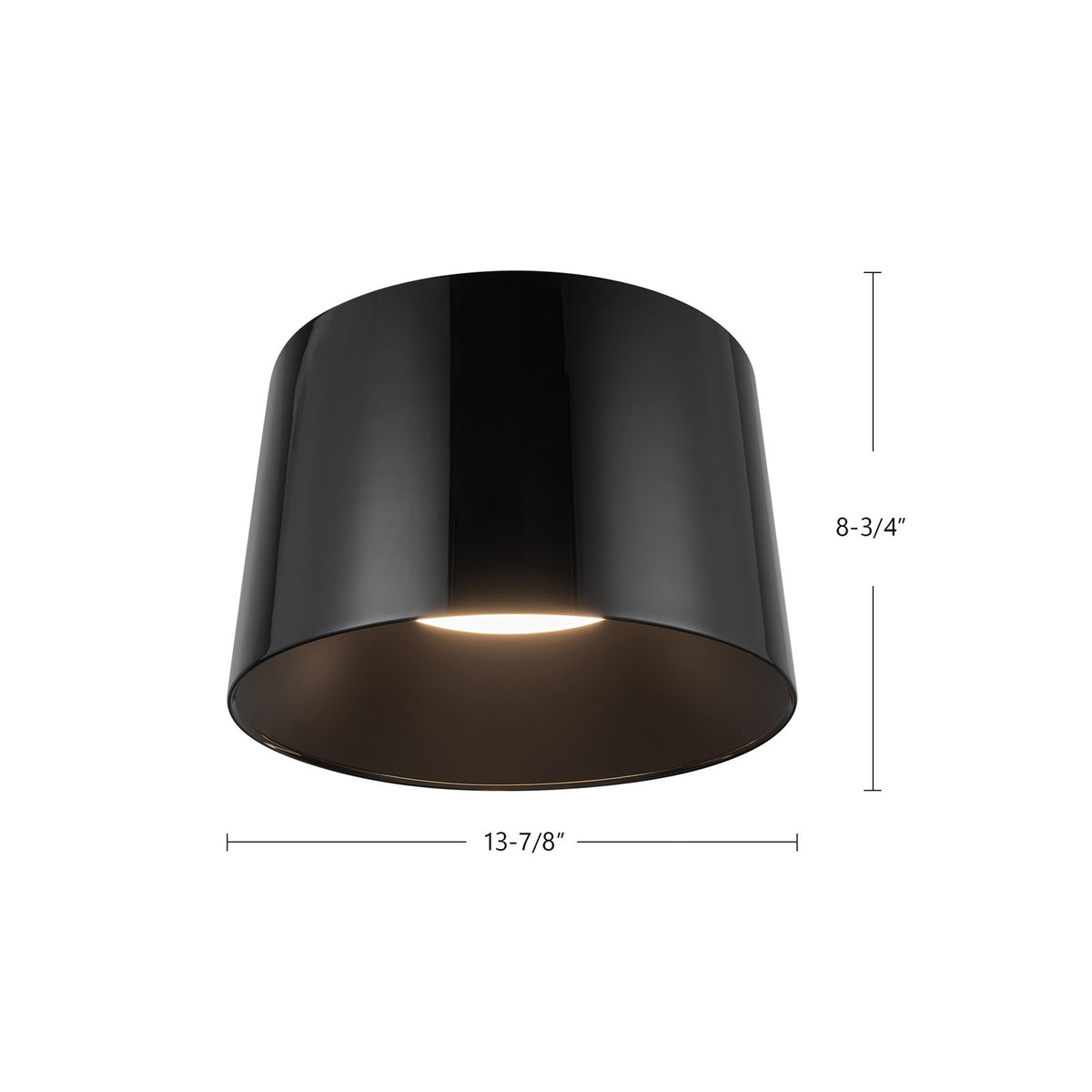 Kuzco Etta 12in LED Flush Mount | Modern Jet Black Steel and Polymeric Diffuser | Living Room & Bedroom Ceiling Light | Model FM16512-JB-3WCCT-UNV