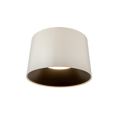 Kuzco Etta 12in Flush Mount | Modern Pearl White Steel and Polymeric Diffuser | Bedroom & Hallway | 1710lm 3CCT | Model FM16512-PW-3WCCT-UNV