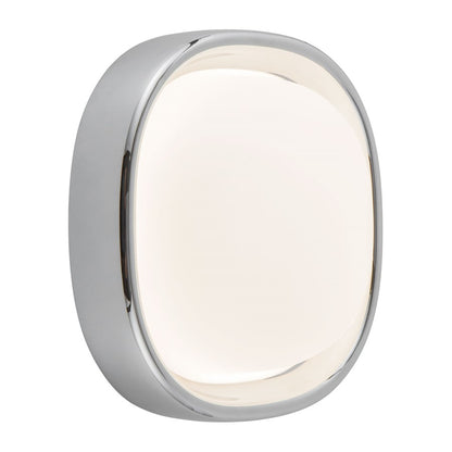 Kuzco Pebble 8" Silver Dimmable LED Flush Mount, Chrome