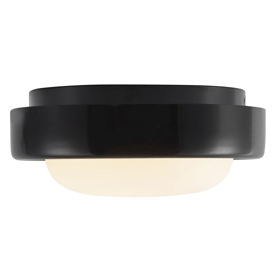 Kuzco Pebble 8" Blk Dim LED Flush Mount, Glossy Blk - FM17308-GBK