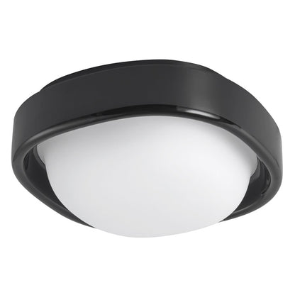 Kuzco Pebble 8" Black Dimmable LED Flush Mount, Glossy Black
