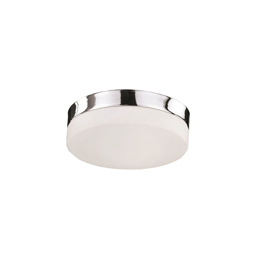 Kuzco Lomita 1 Head LED Flush Mount, Chrome/Opal - FM2009-CH