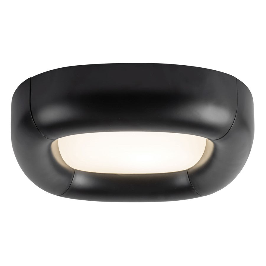 Kuzco Folio 15" Black Dimmable LED Flush Mount, Black