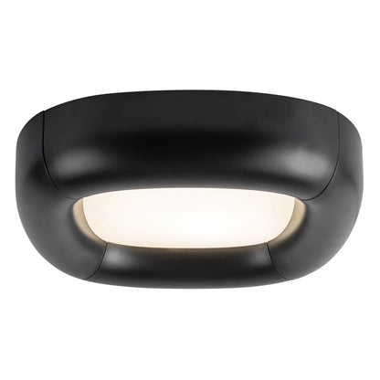 Kuzco Folio 15" Black Dimmable LED Flush Mount, Black