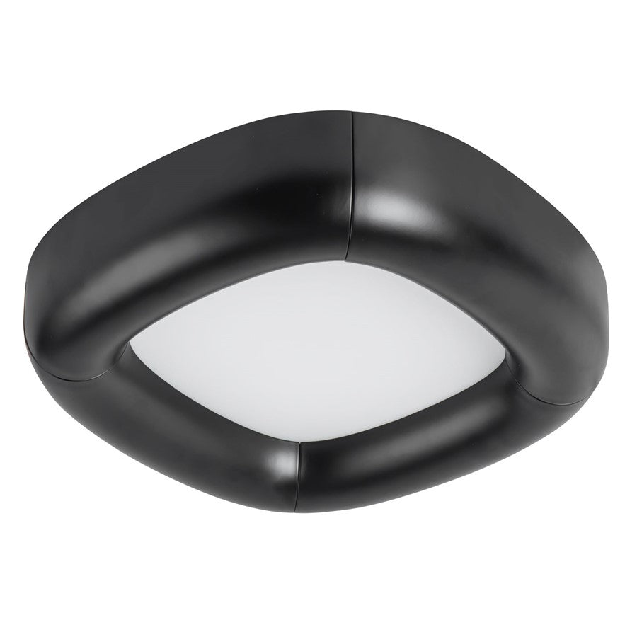 Kuzco Folio 15" Black Dimmable LED Flush Mount, Black