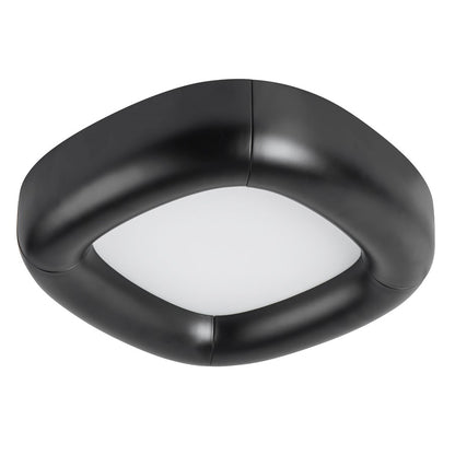 Kuzco Folio 15" Black Dimmable LED Flush Mount, Black