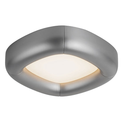Kuzco Folio 15" Silver Dimmable LED Flush Mount, Space Gray