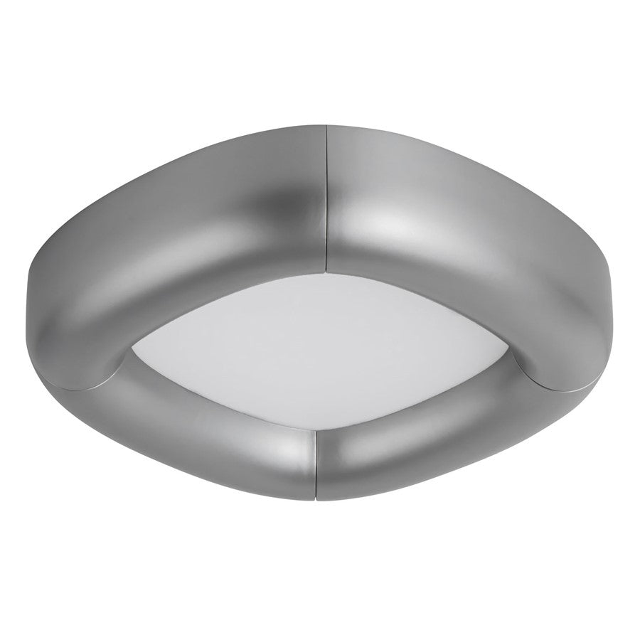 Kuzco Folio 15" Silver Dimmable LED Flush Mount, Space Gray