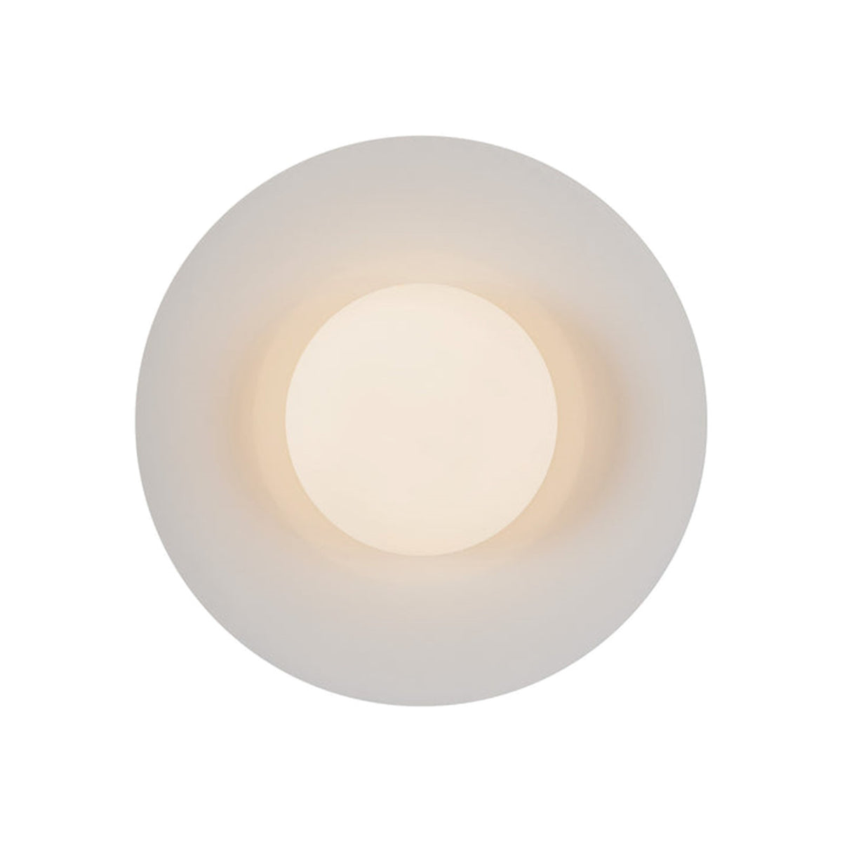 Kuzco Cruz 15in LED Flush Mount | Black and White Metal and Opal Glass | Bedroom, Living Room & Dining Room Ambient Light | Model FM22815-BK-WH