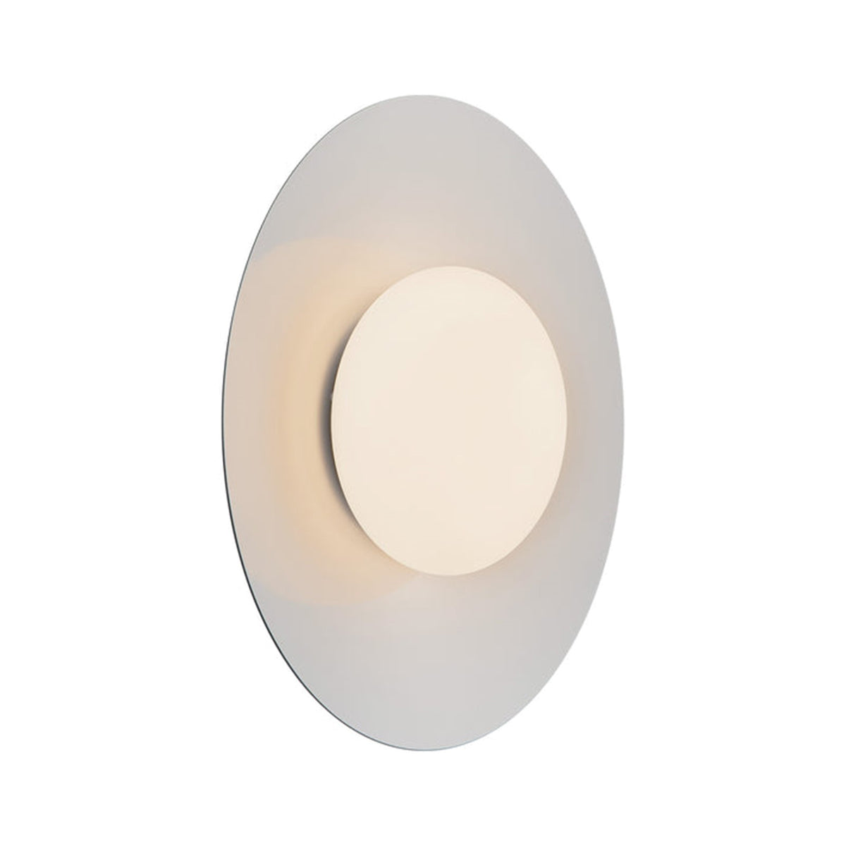 Kuzco Cruz 15in LED Flush Mount | Black and White Metal and Opal Glass | Bedroom, Living Room & Dining Room Ambient Light | Model FM22815-BK-WH