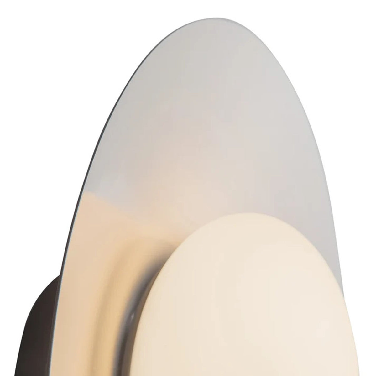 Kuzco Cruz 15in LED Flush Mount | Black and White Metal and Opal Glass | Bedroom, Living Room & Dining Room Ambient Light | Model FM22815-BK-WH