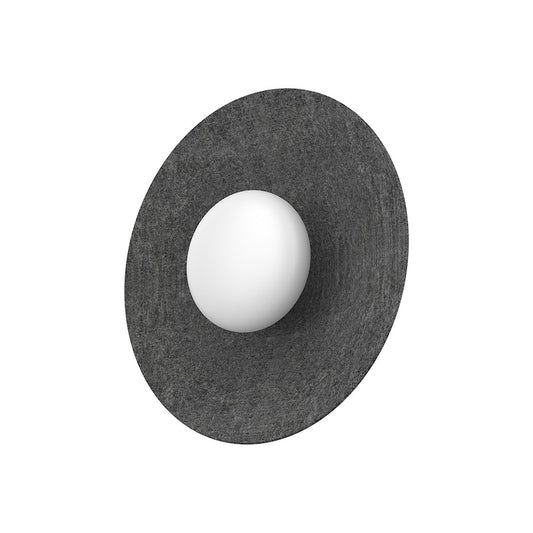 Kuzco Cruz 15" LED Flush Mount, Felt, Gray/Opal - FM22815-GY