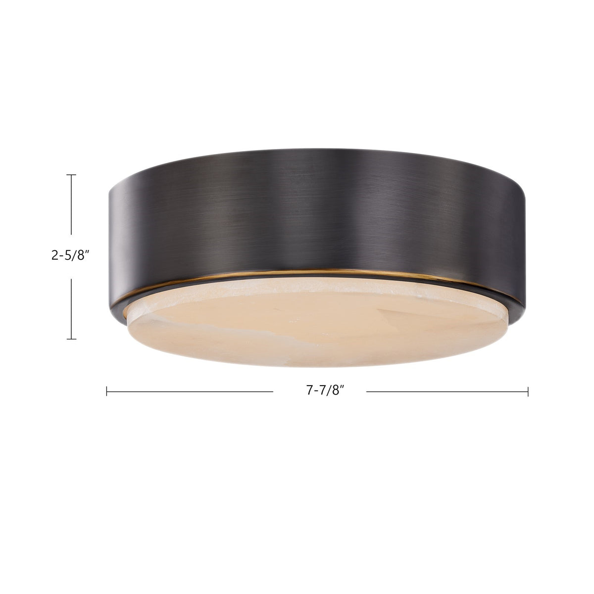 Kuzco Blanco 8in 1-Light Flush Mount | Modern Polished Nickel and Alabaster Stone | Hallway & Bedroom | 7.875 x 2.625 in | Model FM325108PNAR-5CCT
