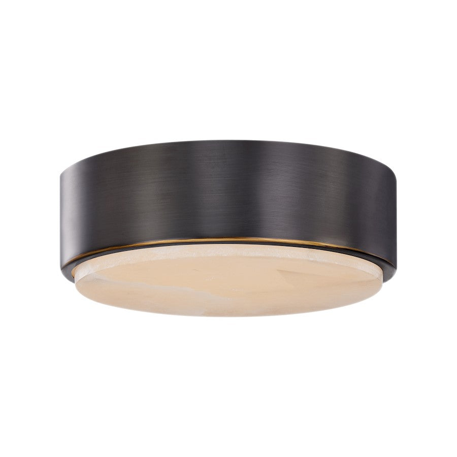 Alora Blanco 8" LED Flush Mount, Urban Bronze/Alabaster - FM325108UBAR