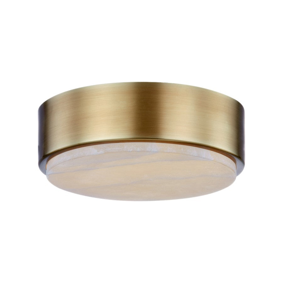 Alora Blanco 8" LED Flush, Vintage Brass/Alabaster, 5CCT - FM325108VBAR-5CCT