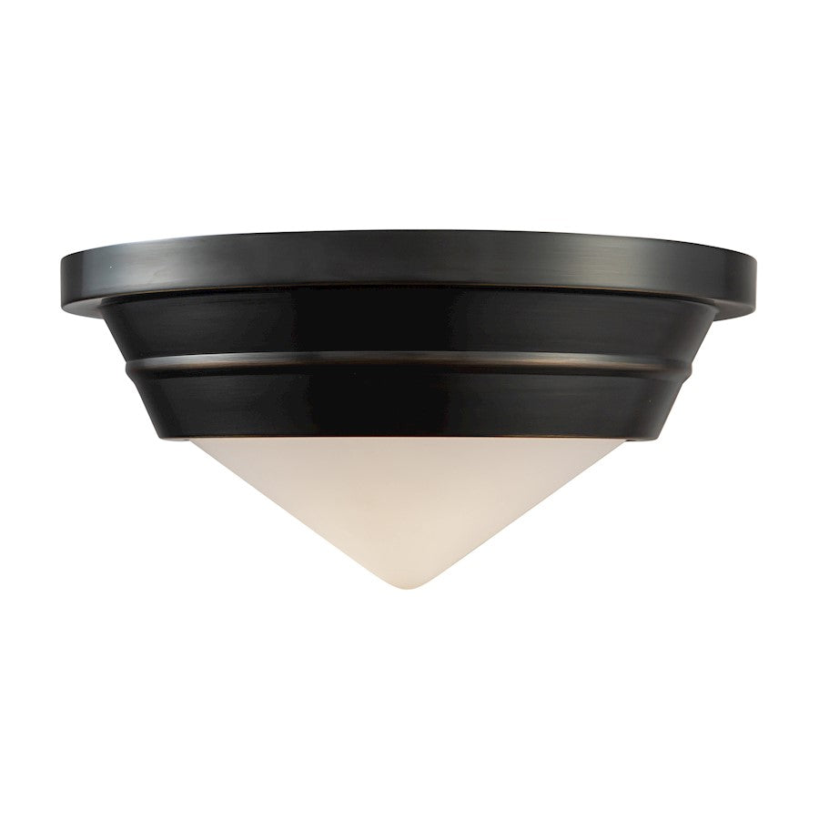 Alora Willard 1Lt 10" Flush, Bronze/Opal/Clear Prismatic/Opal - FM348010UBOP