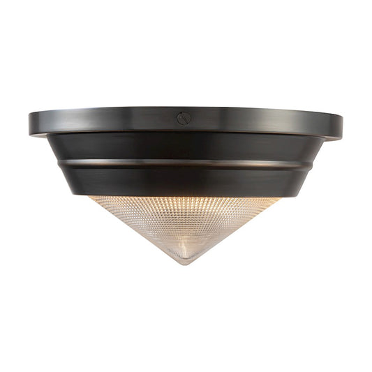 Alora Willard 1Lt 10" Flush Mount, Bronze/Clear Prismatic/Opal - FM348010UBPG